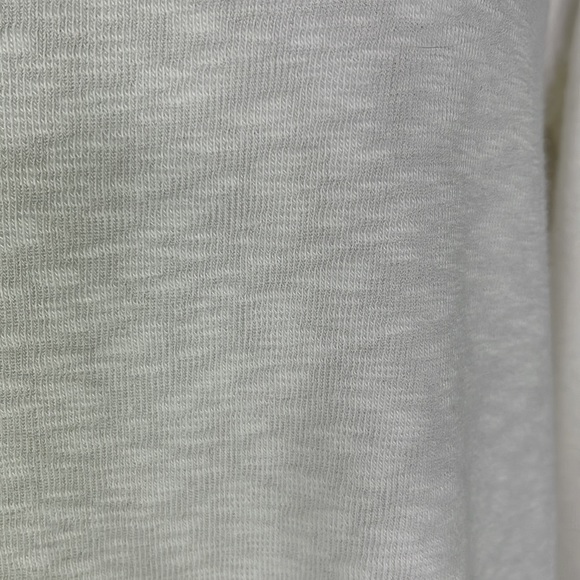 Marled Essentials White V-Neck Long Sleeve Top - Picture 3 of 4